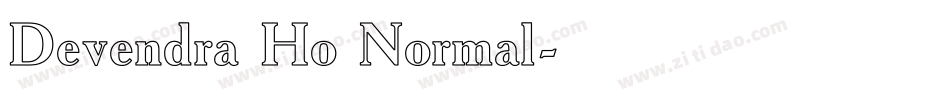 Devendra Ho Normal字体转换